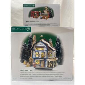 Dept 56 New England Series Platt's Candle And Wax & Making the Christmas Candles